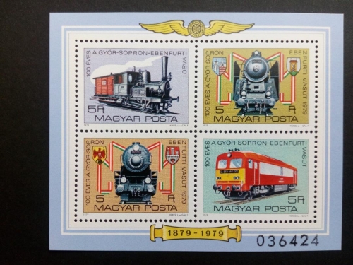 UNGARN BLOCK 139 A POSTFRISCH(MINT) EISENBAHN 1979 DAMPFLOKOMOTIVE