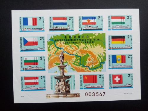 UNGARN BLOCK 128 B POSTFRISCH(MINT) 2. WAHL DONAUKOMMISSION DONAU-MAIN-RHEIN-SCHIFFAHRT
