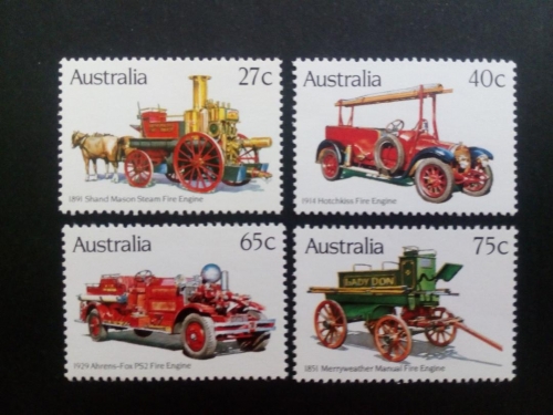 AUSTRALIEN MI-NR. 820-823 POSTFRISCH(MINT) FEUERWEHRFAHRZEUGE 1983