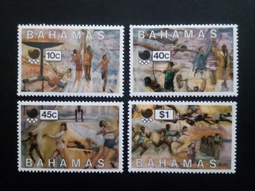 BAHAMAS MI-NR. 678-681 POSTFRISCH(MINT) SOMMEROLYMPIADE SEOUL 1988 BASKETBALL RADFAHREN BOXEN