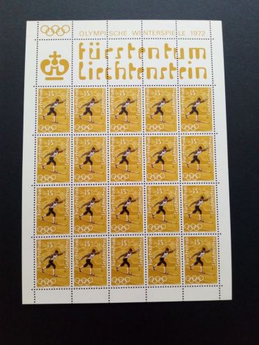 LIECHTENSTEIN MI-NR. 551-554 POSTFRISCH(MINT) KLEINBOGENSATZ OLYMPIADE SAPPORO 1972