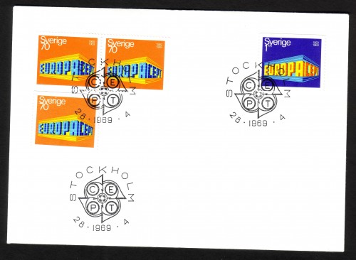 SCHWEDEN MI-NR. 634-635 FDC CEPT 1969