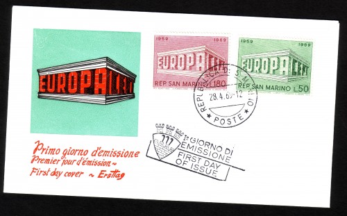 SAN MARINO MI-NR. 925-926 FDC CEPT 1969