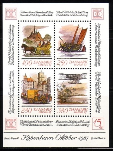 DÄNEMARK BLOCK 5 POSTFRISCH(MINT) POSTWAGEN POSTSCHIFF POSTFLUGZEUG