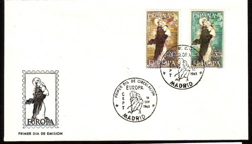 SPANIEN MI-NR. 1411-1412 FDC CEPT 1963