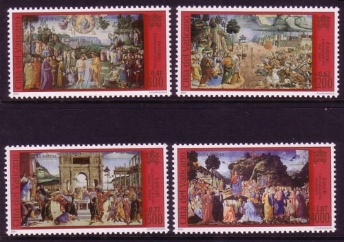 VATIKAN MI-NR. 1362-1365 POSTFRISCH(MINT) RESTAURIERUNG SIXTINISCHE KAPELLE (II)