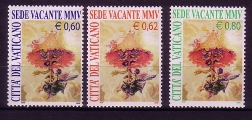 VATIKAN MI-NR. 1514-1516 POSTFRISCH(MINT) TOD VON PAPST JOHANNES PAUL II 2005