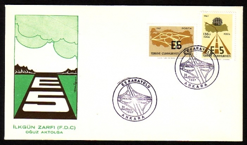 TÜRKEI MI-NR. 2058-2059 FDC EUROPA MITLÄUFER 1967 - EUROPASTRASSE