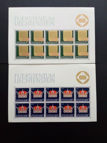 LIECHTENSTEIN MI-NR. 546-547 POSTFRISCH(MINT) KLEINBOGENSATZ NEUE VERFASSUNG 1971