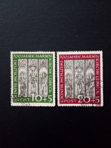 DEUTSCHLAND MI-NR. 139-140 GESTEMPELT(USED) 700 JAHRE MARIENKIRCHE LÜBECK