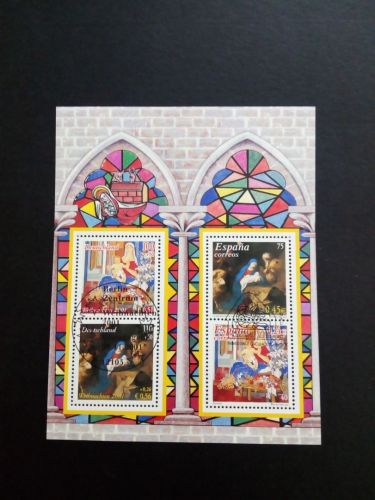 DEUTSCHLAND BLOCK 56 II GESTEMPELT(USED) WEIHNACHTEN 2001 PARALLELAUSGABE GELBE FLUORESZENZ