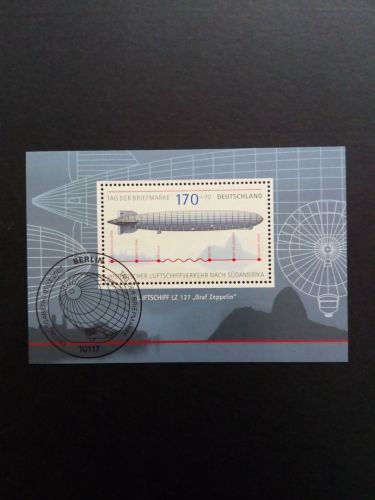 DEUTSCHLAND BLOCK 69 GESTEMPELT(USED) ZEPPELIN TAG DER BRIEFMARKE 2007 STEMPEL BERLIN