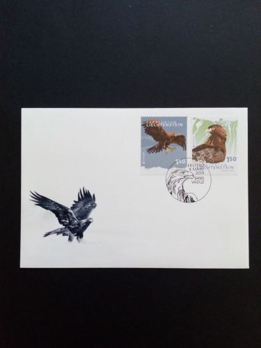 LIECHTENSTEIN MI-NR. 1933-1934 FDC EUROPA 2019 VÖGEL STEINADLER