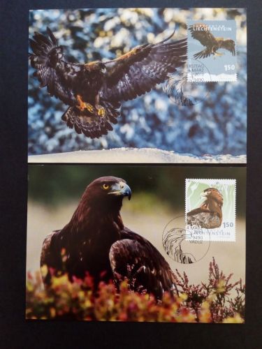 LIECHTENSTEIN MI-NR. 1933-1934 MAXIMUMKARTEN MK 459 EUROPA 2019 VÖGEL STEINADLER