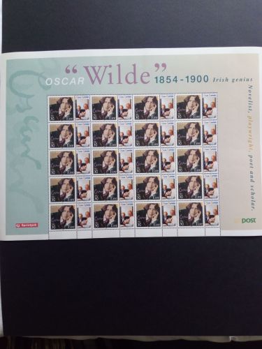IRLAND MI-NR. 1230 ZF IM BOGEN(20) POSTFRISCH(MINT) 100 TODESTAG OSCAR WILDE 2000 SCHRIFTSTELLER