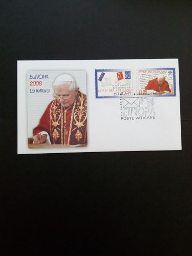 VATIKAN MI-NR. 1601-1602 FDC EUROPA 2008 DER BRIEF