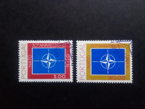 PORTUGAL MI-NR. 1439-1440 GESTEMPELT(USED) 30 JAHRE NATO 1979