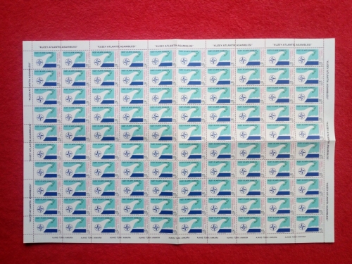 TÜRKEI MI-NR. 2764 BOGEN (100) POSTFRISCH(MINT) NATO 1986 ANSICHT VON ISTANBUL FRIEDENSTAUBE