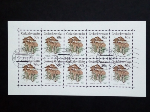 TSCHECHOSLOWAKEI MI-NR. 3017-3020 GESTEMPELT(USED) KLEINBÖGEN PILZE 1989