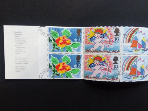 GROSSBRITANNIEN MH 84 GESTEMPELT(USED) GRUSS- UND GLÜCKWUNSCHMARKEN 1989