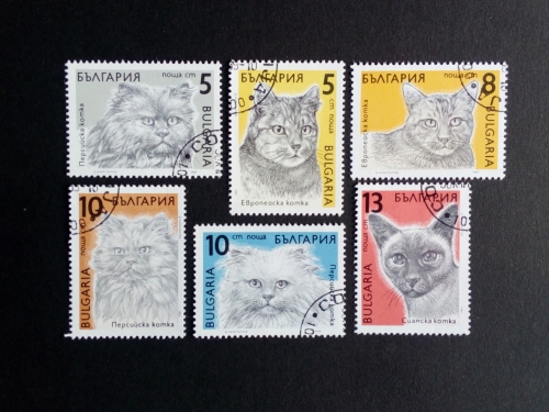 BULGARIEN MI-NR. 3808-3813 GESTEMPELT(USED) KATZEN(CATS) SIAM PERSER