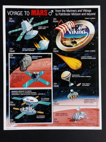 PALAU MI-NR. 1128-1139 POSTFRISCH(MINT) KLEINBOGEN FORSCHUNGSFLÜGE ZUM MARS DER NASA 1996