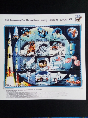 PALAU MI-NR. 725-744 POSTFRISCH(MINT) KLEINBOGEN 25. JAHRESTAG DER 1. BEMANNTEN MONDLANDUNG 1994