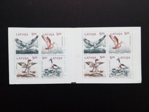 LETTLAND MH 1 POSTFRISCH(MINT) NATURSCHUTZ AN DER OSTSEE VÖGEL 1992 FISCHADLER UFERSCHNEPFE