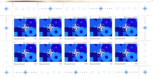 DEUTSCHLAND MI-NR. 2039 POSTFRISCH(MINT) KLEINBOGEN NATO 1999 - 50 JAHRE NATO
