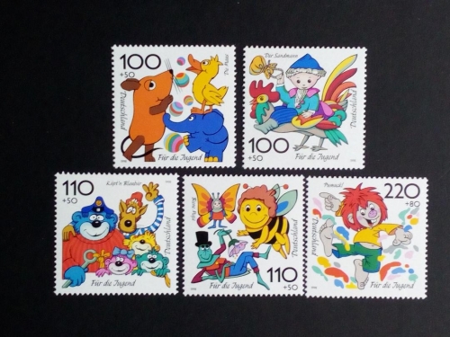 DEUTSCHLAND MI-NR. 1990-1994 POSTFRISCH(MINT) TRICKFILMFIGUREN(I) 1998 PUMUCKL BIENE MAYA DIE MAUS
