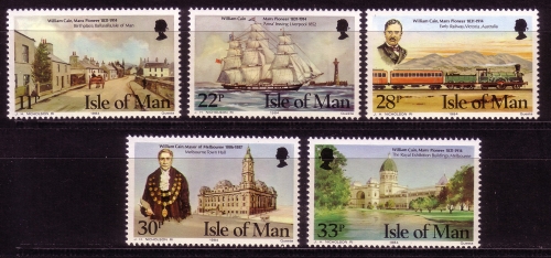 INSEL MAN MI-NR. 263-267 POSTFRISCH(MINT) WILLIAM CAIN 1984 SCHIFF LEUCHTTURM EISENBAHN