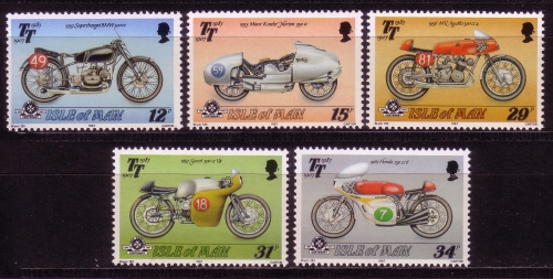 INSEL MAN MI-NR. 339-343 A POSTFRISCH(MINT) TOURIST TROPHY MOTORRADRENNEN 1987