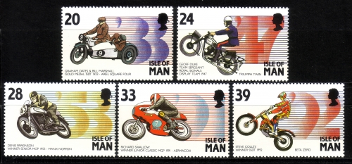 INSEL MAN MI-NR. 550-554 POSTFRISCH(MINT) MOTORRADSPORT 1993 FAHRER UND IHRE MASCHINEN