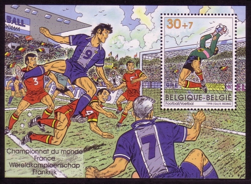 BELGIEN BLOCK 70 POSTFRISCH(MINT) SPORT FUSSBALL
