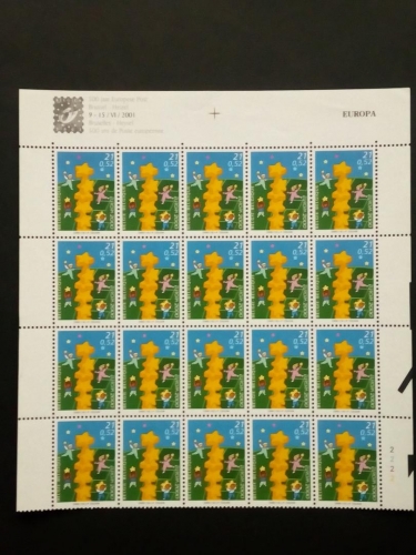 BELGIEN MI-NR. 2973 POSTFRISCH(MINT) BOGENTEIL(20) EUROPA 2000 - STERNE