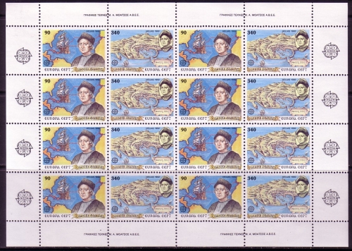 GRIECHENLAND MI-NR. 1802-1803 POSTFRISCH(MINT) KLEINBOGEN EUROPA 1992 CHRISTOPH KOLUMBUS SCHIFF