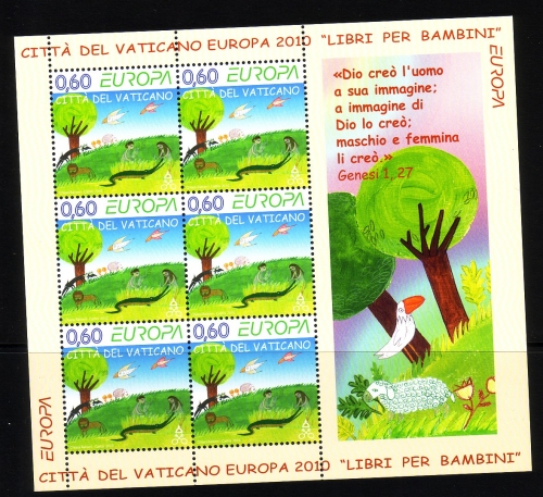 VATIKAN MI-NR. 1669-1670 POSTFRISCH(MINT) KLEINBOGENSATZ EUROPA 2010 KINDERBUCH