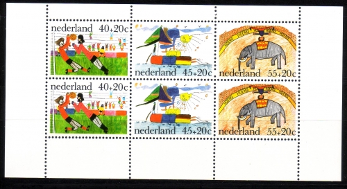 NIEDERLANDE BLOCK 15 POSTFRISCH(MINT) FÜR DAS KIND 1976 KINDERZEICHNUNGEN