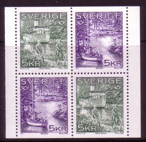 SCHWEDEN MI-NR. 1887-1888 Do/Du POSTFRISCH(MINT) NORDEN 1995 TOURISMUS FAHRRAD SCHIFF