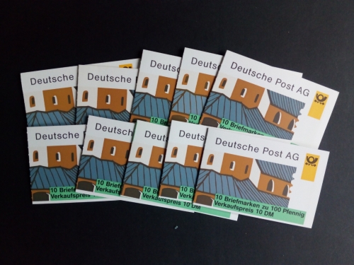 10 x DEUTSCHLAND MH 32 POSTFRISCH(MINT) SEHENSWÜRDIGKEITEN WALLFAHRTSKAPELLE ALTÖTTING