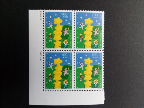 AZOREN MI-NR. 475 I POSTFRISCH(MINT) 4er BLOCK EUROPA 2000 STERNE