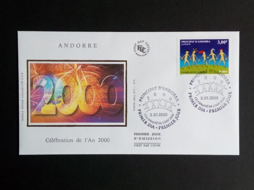 ANDORRA FRANZÖSISCH MI-NR. 546 FDC FEIER ZUM JAHR 2000