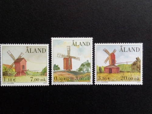ALAND MI-NR. 192-194 FDC WINDMÜHLEN 2001