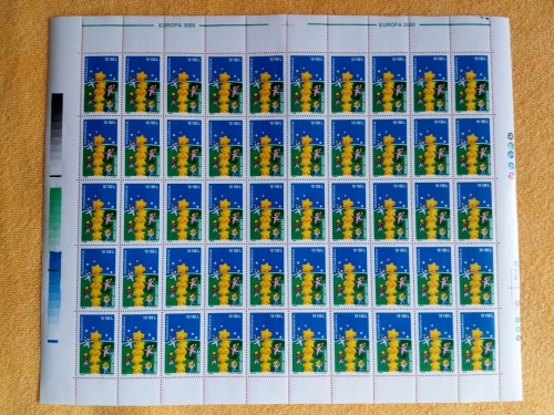RUMÄNIEN MI-NR. 5487 POSTFRISCH(MINT) BOGEN(GEFALTET) EUROPA 2000 - STERNE