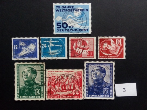 Bessere gestempelte Briefmarken DDR (Stöberkarte) mit hohen Katalogwert