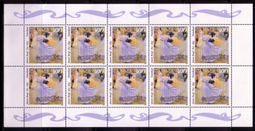 DEUTSCHLAND MI-NR. 2061 POSTFRISCH(MINT) KLEINBOGEN 100. TODESTAG JOHANN STRAUSS 1999 KOMPONIST