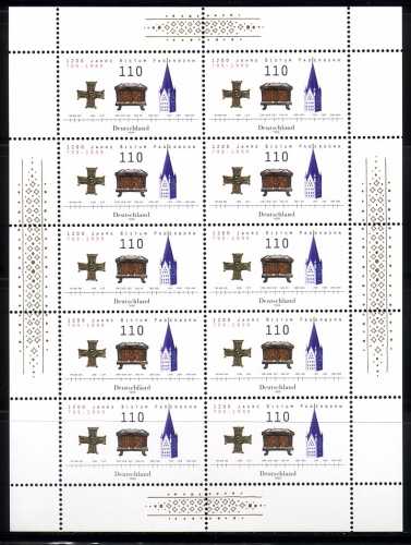 DEUTSCHLAND MI-NR. 2060 POSTFRISCH(MINT) KLEINBOGEN BISTUM PADERBORN 1999