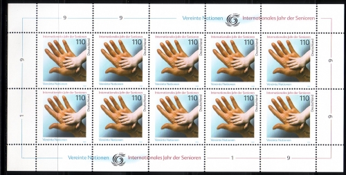 DEUTSCHLAND MI-NR. 2027 POSTFRISCH(MINT) KLEINBOGEN JAHR DER SENIOREN 1999