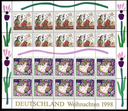 DEUTSCHLAND MI-NR. 2023-2024 POSTFRISCH(MINT) KLEINBOGENSATZ WEIHNACHTEN 1998