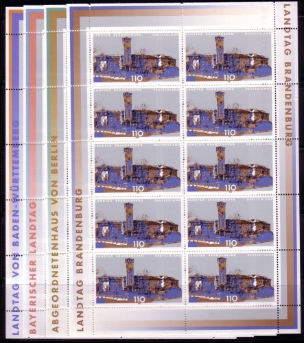 DEUTSCHLAND MI-NR. 1974-1977 POSTFRISCH(MINT) KLEINBOGENSATZ LÄNDERPARLAMENTE 1998